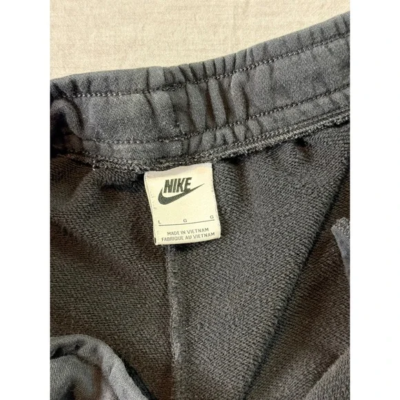 Nike Black Jogger Sweatpants Mens Sz Large Drawstring Comfort Sportswear Tapered - Picture 6 of 8